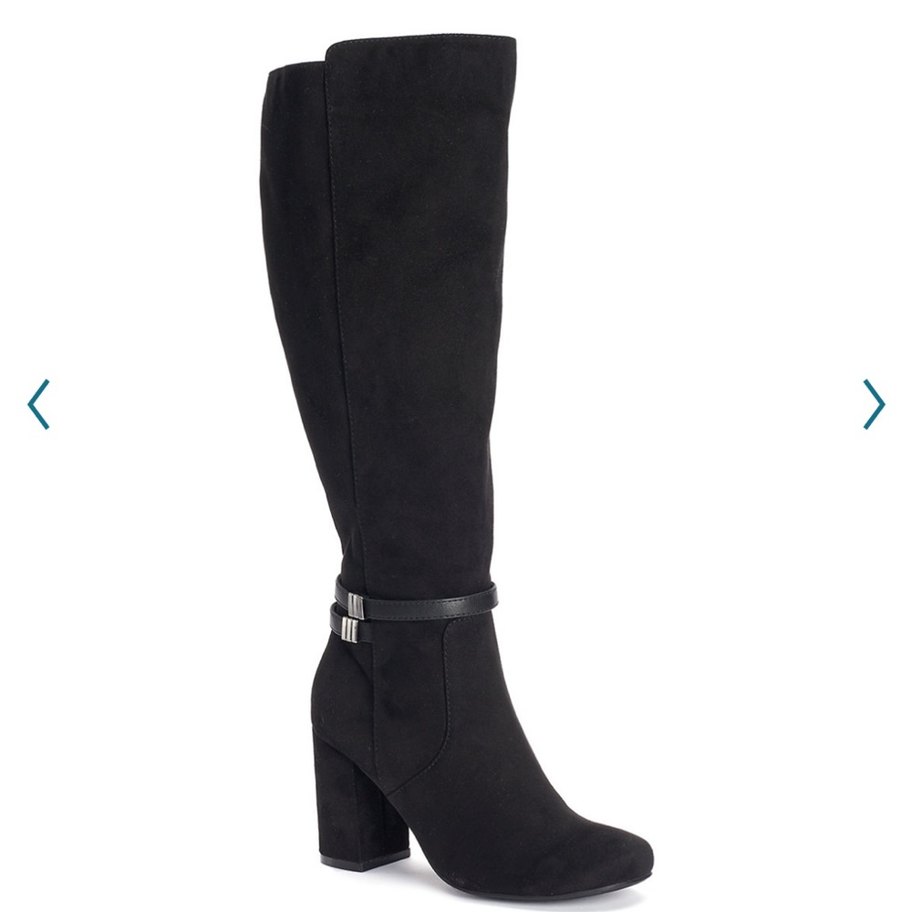 NiB! Croft & Borrow Women’s Ortholite Block Heel Riding Boots Size 7.5 Wide Calf